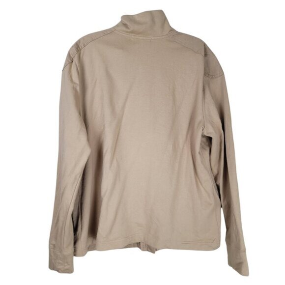 Lauren Ralph Lauren Women Utility Jacket High Neck Tan Button Front Casual Coat - Picture 3 of 13